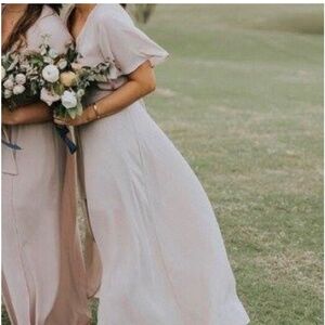 Show Me Your Mumu “Sophia” Wrap dress in show me the ring crisp